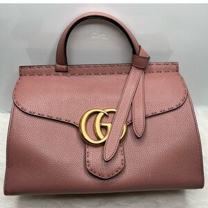 Gucci Pink Marmont Leather Handbag